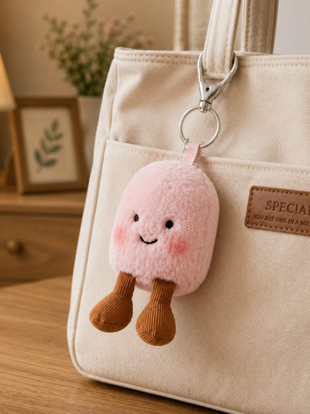 NWT Jellycat Amuseables Pair of Marshmallows Bag Charm Plush Keychain - Picture 2 of 6